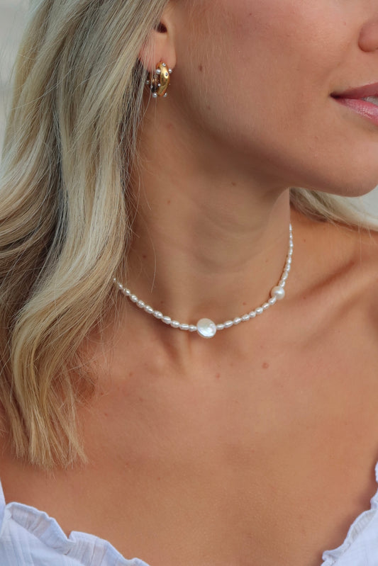 Coin Pearl Necklace