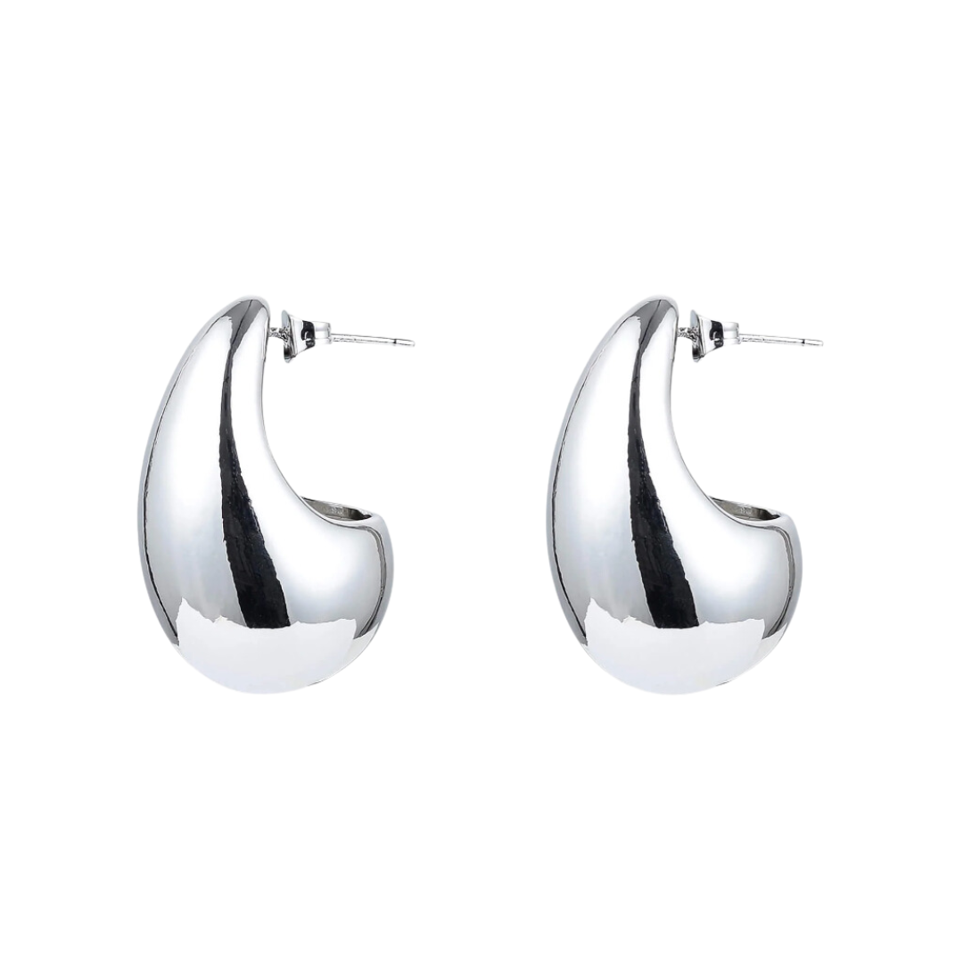 Teardrop Stud Silver